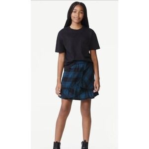 Free Assembly Girls Mixed Ruffle Flannel Skirt Youth Girls Size XL (14/16)‎